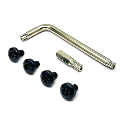 Antitheft License Plate Screw Kit for Tesla Vehicles - Rustproof Black Stainless Steel - OttoSpeed