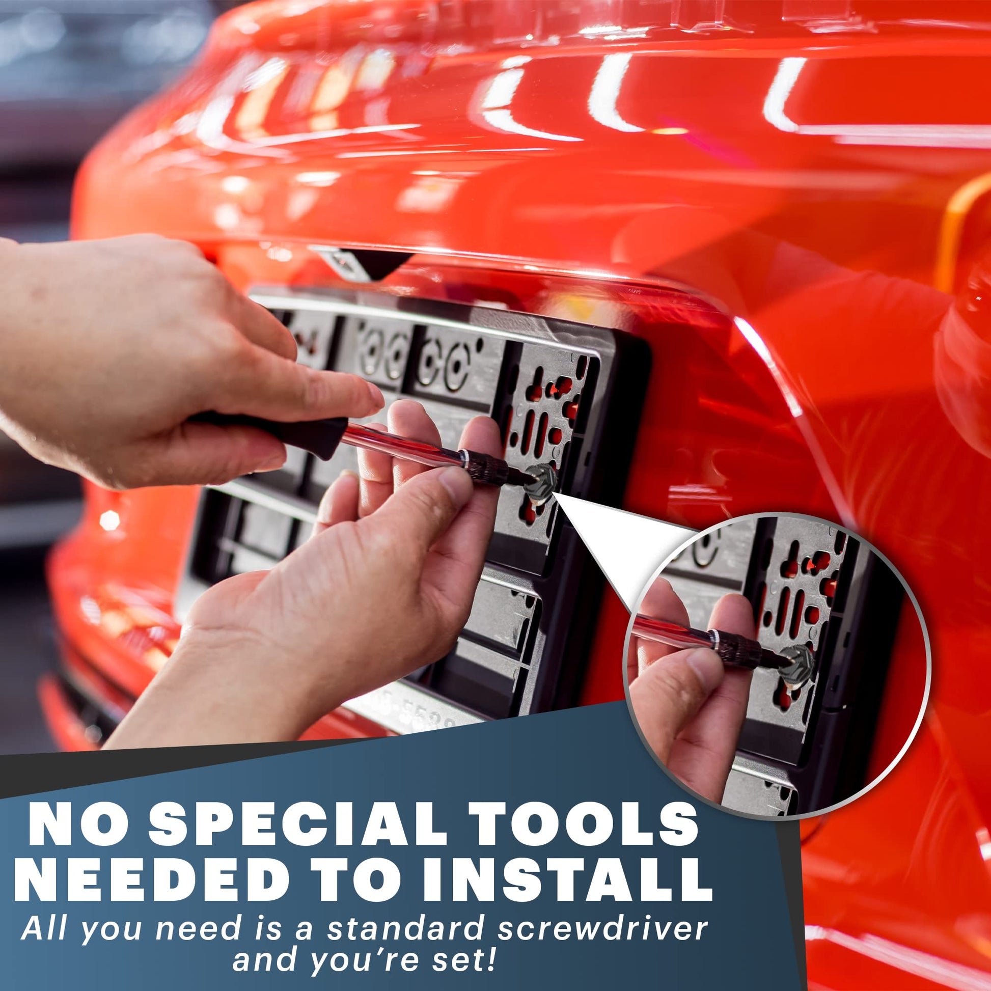 Black License Plate Screws for Domestic Vehicles - Rustproof Stainless Steel (Set of 4) - OttoSpeed