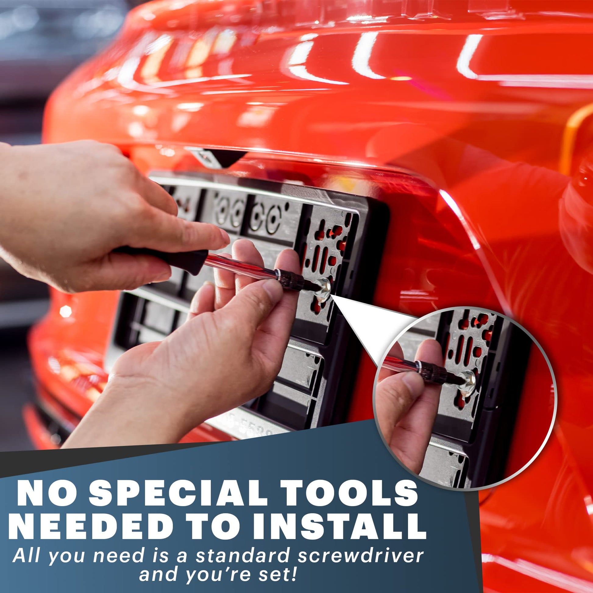 Stainless License Plate Screws for Domestic Vehicles - Rustproof Stainless Steel (Set of 4) - OttoSpeed